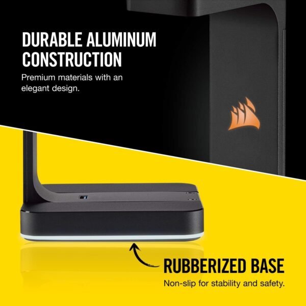 Corsair ST100 RGB Premium Headset Stand with 7.1 Surround Sound - 3.5mm and 2xUSB 3.0 - Image 4