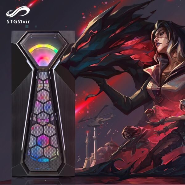 STGsivir Gaming PC, Gaming Computer Desktop Tower, AMD 3000G 3.5GHz, AMD RX 580 8GB, 16GB DDR4 RAM, 512GB SSD, 600M WiFi, BT 5.0, Windows 11 - Image 2