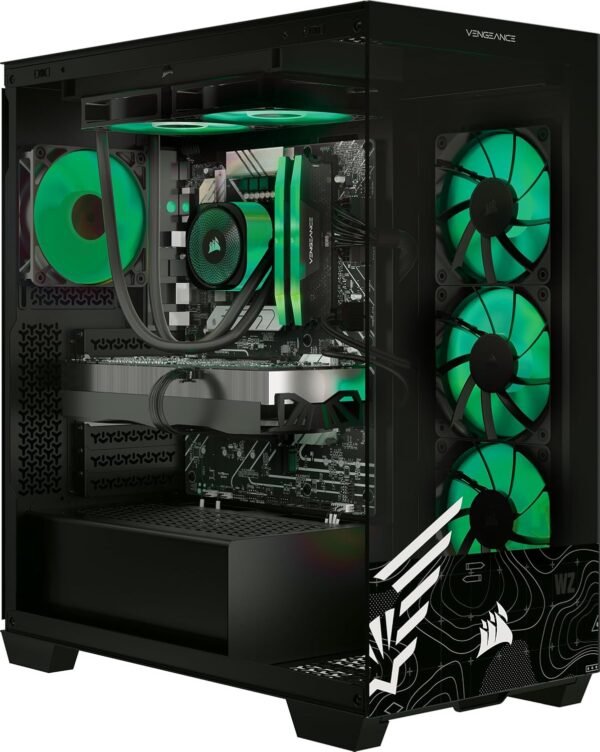 Corsair Vengeance a7500 Call of Duty® Warzone Edition Gaming PC – Liquid Cooled AMD Ryzen™ 7 9800X3D CPU – NVIDIA® GeForce RTX™ 5070Ti GPU – 32GB Vengeance RGB DDR5 Memory – 2TB M.2 SSD – Black - Image 5