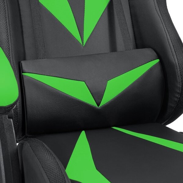 HOFFREE Gaming Chair with Bluetooth Speakers and Led Lights Massage Computer Gamer Chair with Footrest Ergonomic Video Game Chair for Adults Green and Black - Image 7