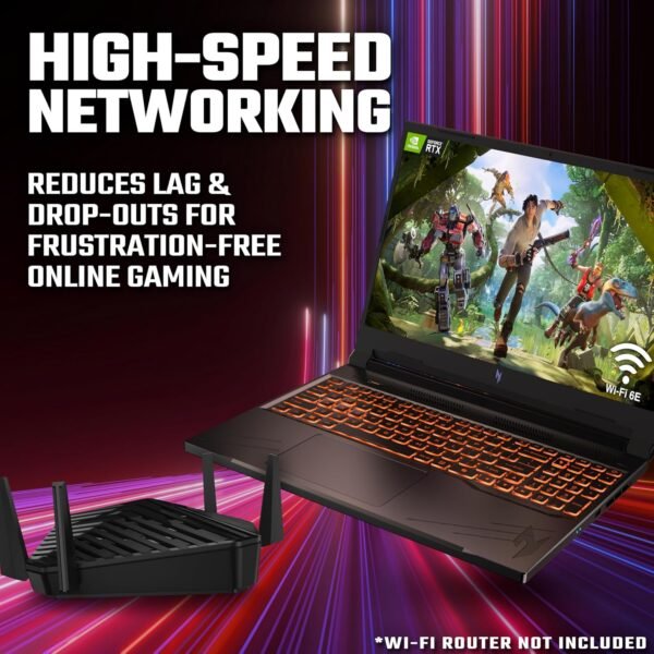 Acer Nitro V16 ANV16-41 Gaming Laptop - AMD Ryzen 7 8845HS, 16GB, 1TB SSD, NVIDIA GeForce RTX 4060, 16" WUXGA 165Hz, Windows 11 , Black - Image 9