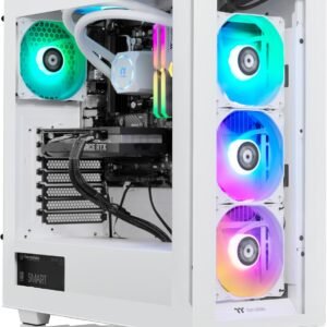 Thermaltake LCGS View 460 Gaming Desktop (AMD Ryzen™ 5 7600X, 32GB 5600MT/s DDR5 RGB Memory, NVIDIA® GeForce RTX™ 4060, 1TB NVMe M.2, WiFi, Windows 11) V35S-B650-460-LCS,Black
