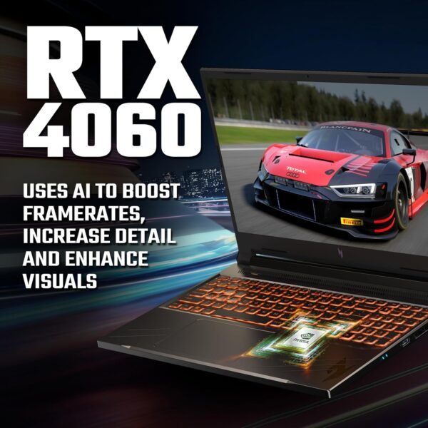 Acer Nitro V16 ANV16-41 Gaming Laptop - AMD Ryzen 7 8845HS, 16GB, 1TB SSD, NVIDIA GeForce RTX 4060, 16" WUXGA 165Hz, Windows 11 , Black - Image 4