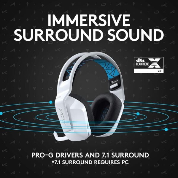 Logitech G 733 K/DA Wireless Gaming Headphones,LIGHTSPEED,RGB LIGHTSYNC,Blue VO!CE Microphone Technology,29 Hours Battery,DTS Headphone:X 2.0 Technology,PC - LOL Edition - White - Image 6