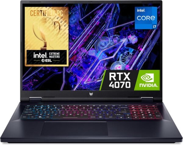 Acer Predator Helios Neo 18 PHN18-71 Gaming Laptop - Intel Core i7-14700HX, 16GB, 1TB SSD, NVIDIA GeForce RTX 4070 8G, 18"WQXGA IPS 165Hz DCI-P3 100%, Windows 11 , Black