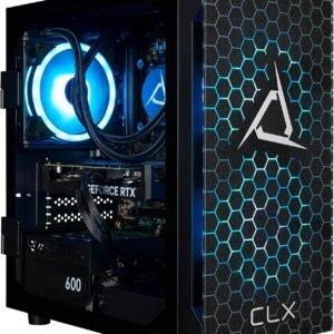 CLX Set Gaming PC - AMD Ryzen 5 9600X 3.9GHz, GeForce RTX 4060, 1TB NVMe M.2 SSD, 32GB DDR5 RGB Memory, 120mm AIO, WiFi, Windows 11 Home, Black