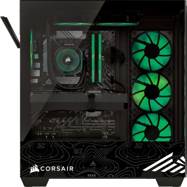 Corsair Vengeance a7500 Call of Duty® Warzone Edition Gaming PC – Liquid Cooled AMD Ryzen™ 7 9800X3D CPU – NVIDIA® GeForce RTX™ 5070Ti GPU – 32GB Vengeance RGB DDR5 Memory – 2TB M.2 SSD – Black - Image 3