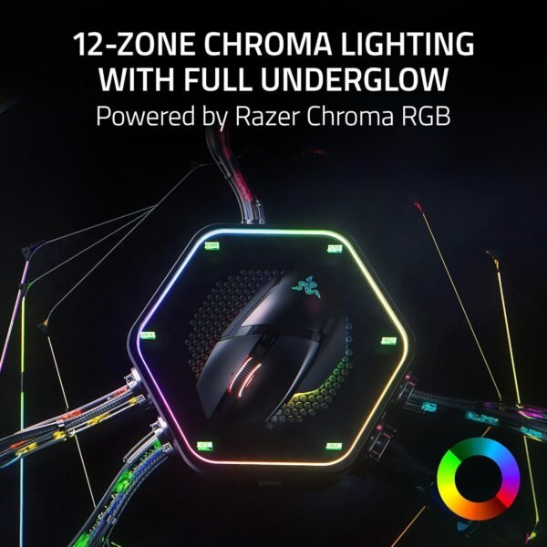 Razer Basilisk V3 Pro 35K Phantom Green Edition - Fully Customizable Wireless Ergonomic RGB Gaming Mouse (4-Way Scroll Wheel, Optical 35K DPI Sensor, 13 Customizable Buttons) Phantom Green - Image 6