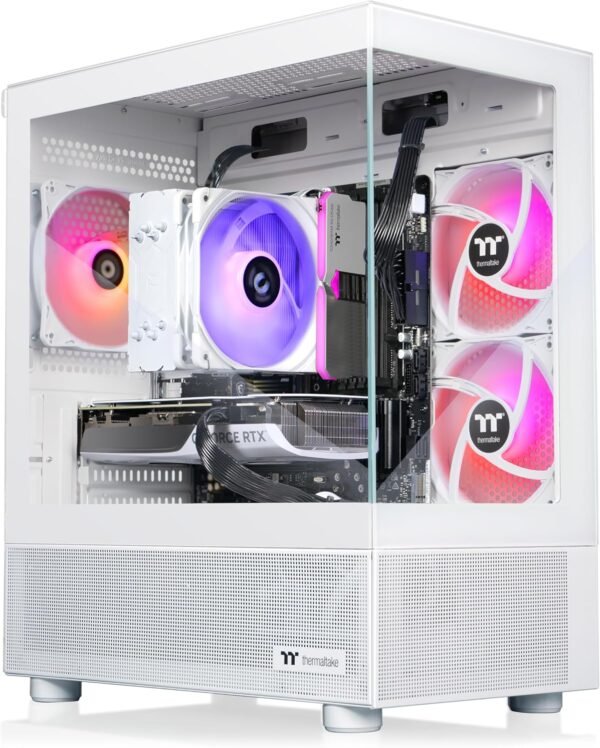 Thermaltake LCGS View 8760S-170 Gaming Desktop (AMD Ryzen™ 7 8700F, ToughRam 16GB DDR5 6000MT/s RGB Memory, NVIDIA GeForce® RTX 5060, 1TB NVMe M.2, WiFi, Windows 11) V17S-B650-560-LCS