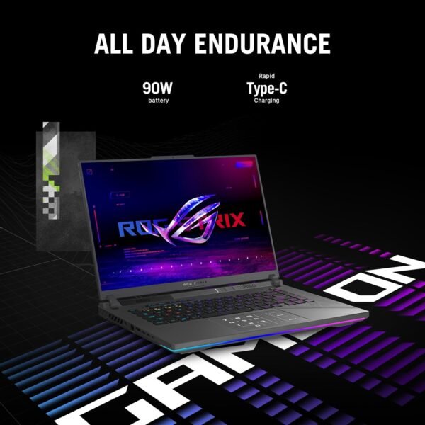 ASUS ROG Strix G16 (2024) Gaming Laptop, 16” 16:10 QHD 240Hz, GeForce RTX 4070, Intel® Core™ i9-14900HX, 32GB DDR5, 1TB PCIe SSD, Wi-Fi 6E, Windows 11 Pro, G614JIR-XS96 - Image 5