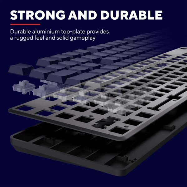 Trust Gaming GXT 866 Torix Mechanical Keyboard UK Layout, Linear Huano Switches, RGB Illumination, Anti-Ghosting N-Key Rollover, Low Profile Programmable USB Gaming Keyboard PC Laptop - Black - Image 7