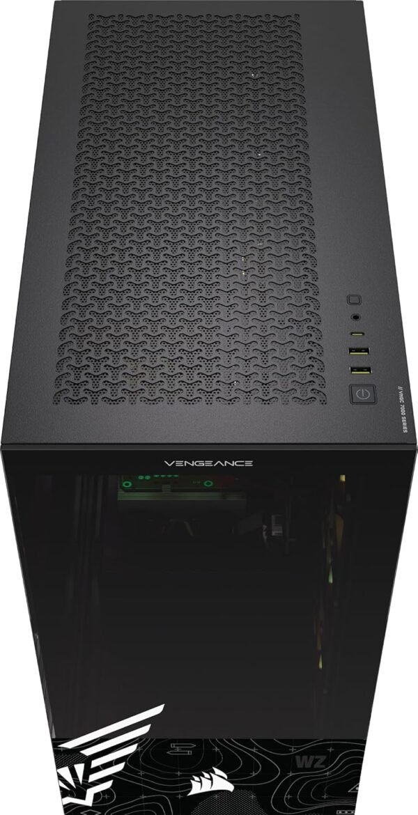 Corsair Vengeance a7500 Call of Duty® Warzone Edition Gaming PC – Liquid Cooled AMD Ryzen™ 7 9800X3D CPU – NVIDIA® GeForce RTX™ 5070Ti GPU – 32GB Vengeance RGB DDR5 Memory – 2TB M.2 SSD – Black - Image 4