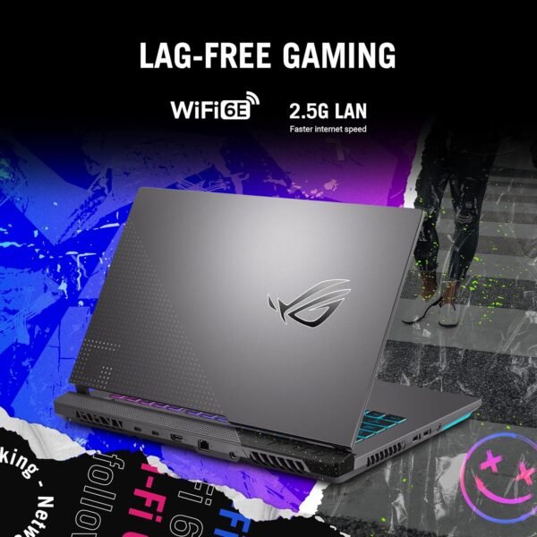 ASUS ROG Strix G15 (2022) Gaming Laptop, 15” 16:10 FHD 144Hz, GeForce RTX 3050, AMD Ryzen™ 7 6800H/HS, 16GB DDR5, 512GB PCIe SSD, Wi-Fi 6E, Windows 11, G513RC-ES73, Eclipse Gray - Image 5