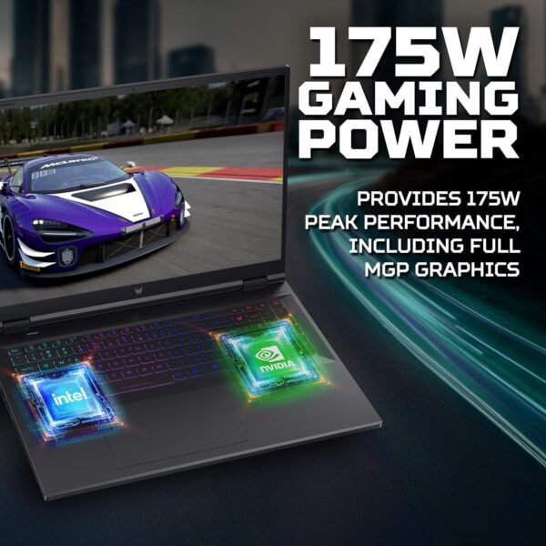 Acer Predator Helios Neo 18 PHN18-71 Gaming Laptop - Intel Core i7-14700HX, 16GB, 1TB SSD, NVIDIA GeForce RTX 4070 8G, 18"WQXGA IPS 165Hz DCI-P3 100%, Windows 11 , Black - Image 4