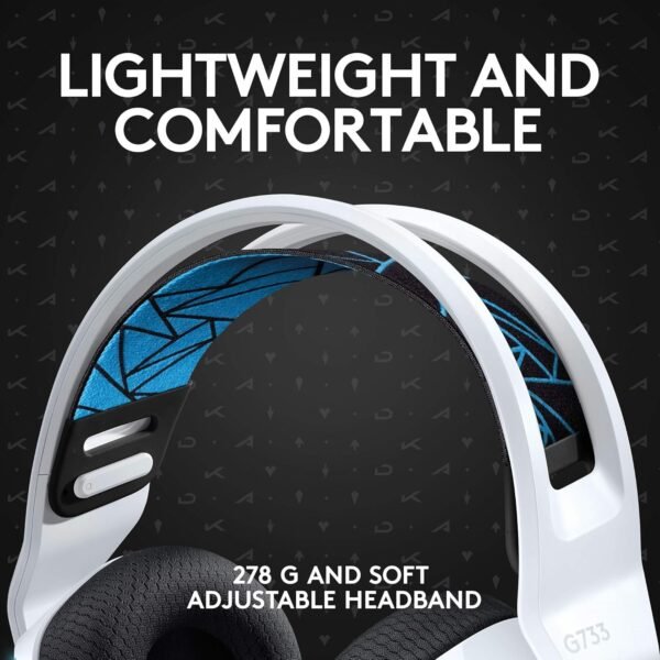 Logitech G 733 K/DA Wireless Gaming Headphones,LIGHTSPEED,RGB LIGHTSYNC,Blue VO!CE Microphone Technology,29 Hours Battery,DTS Headphone:X 2.0 Technology,PC - LOL Edition - White - Image 4