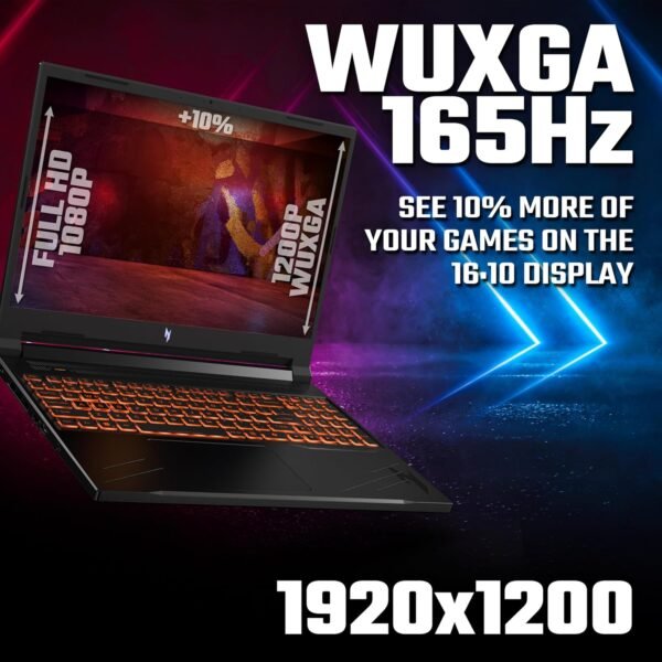 Acer Nitro V16 ANV16-41 Gaming Laptop - AMD Ryzen 7 8845HS, 16GB, 1TB SSD, NVIDIA GeForce RTX 4060, 16" WUXGA 165Hz, Windows 11 , Black - Image 5