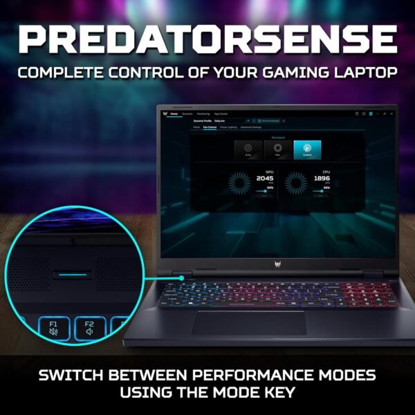 Acer Predator Helios Neo 18 PHN18-71 Gaming Laptop - Intel Core i7-14700HX, 16GB, 1TB SSD, NVIDIA GeForce RTX 4070 8G, 18"WQXGA IPS 165Hz DCI-P3 100%, Windows 11 , Black - Image 7