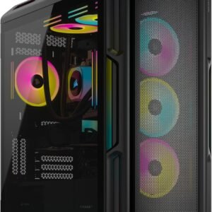 Corsair Vengeance i8300 Gaming PC – Liquid Cooled Intel® Core™ Ultra 9 285K, NVIDIA® GeForce RTX™ 5090 GPU, 64GB Dominator Titanium RGB DDR5 Memory, 2+4TB M.2 SSD – Black