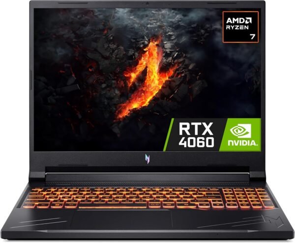 Acer Nitro V16 ANV16-41 Gaming Laptop - AMD Ryzen 7 8845HS, 16GB, 1TB SSD, NVIDIA GeForce RTX 4060, 16" WUXGA 165Hz, Windows 11 , Black