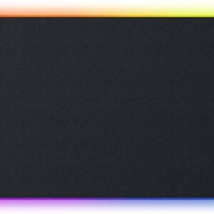 Razer Strider Chroma - Hybrid Gaming Mouse Mat with Razer Chroma RGB (Hybrid Soft/Hard Mat, 19 Chroma RGB Lighting Zones, Anti-slip Base, Seamless Edges) L | Black