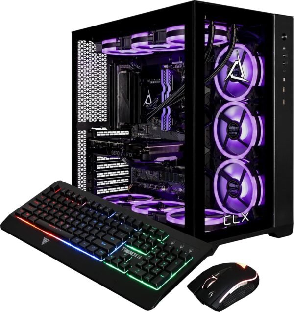 CLX Set Gaming PC - Intel Core i9 14900KF 3.2GHz, GeForce RTX 5070, 2TB NVMe M.2 SSD, 6TB HDD, 64GB DDR5 RGB Memory, 360mm AIO, WiFi, Windows 11 Home, Black - Image 5