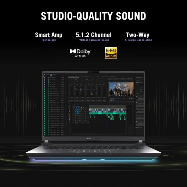 ASUS ROG Strix G16 (2025) Gaming Laptop, 16” ROG Nebula Display 16:10 2.5K 240Hz/3ms, NVIDIA® GeForce RTX™ 5070 Ti GPU, Intel® Core™ Ultra 9 275HX Processor, 32GB DDR5, 1TB SSD, Wi-Fi 7, Win11 Home - Image 8