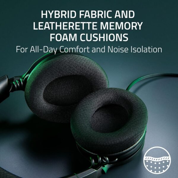 Razer Kraken V4 X Wired Gaming Headset: 40 mm Drivers - Cardioid Mic - Memory Foam Cushions - Chroma RGB Lighting - Type C & Type A Cable - for PC, Mac, PS5, Nintendo Switch, Steam Deck, Smartphone - Image 5