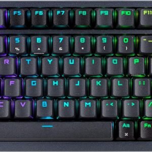 ASUS ROG Azoth 75% Wireless DIY Custom Gaming Keyboard, OLED display, Gasket-Mount, Three-Layer Dampening, Hot-Swappable ROG NX Red Switches & Keyboard Stabilizers, PBT Keycaps, RGB, UK Layout, Black